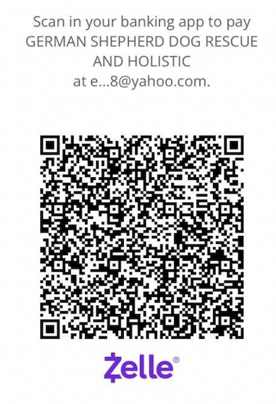 Zelle QR code for German Shepherd Dog Rescue and Holistic